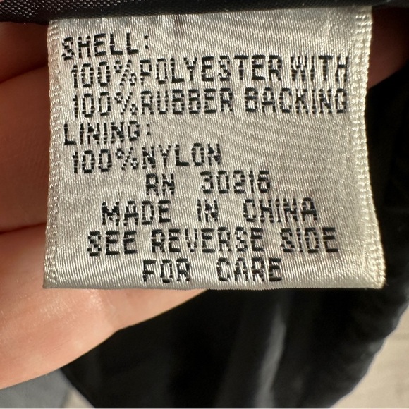 Otello Pelle Rainwear trench coat, size 9/10, black, button close, spring - Picture 11 of 16